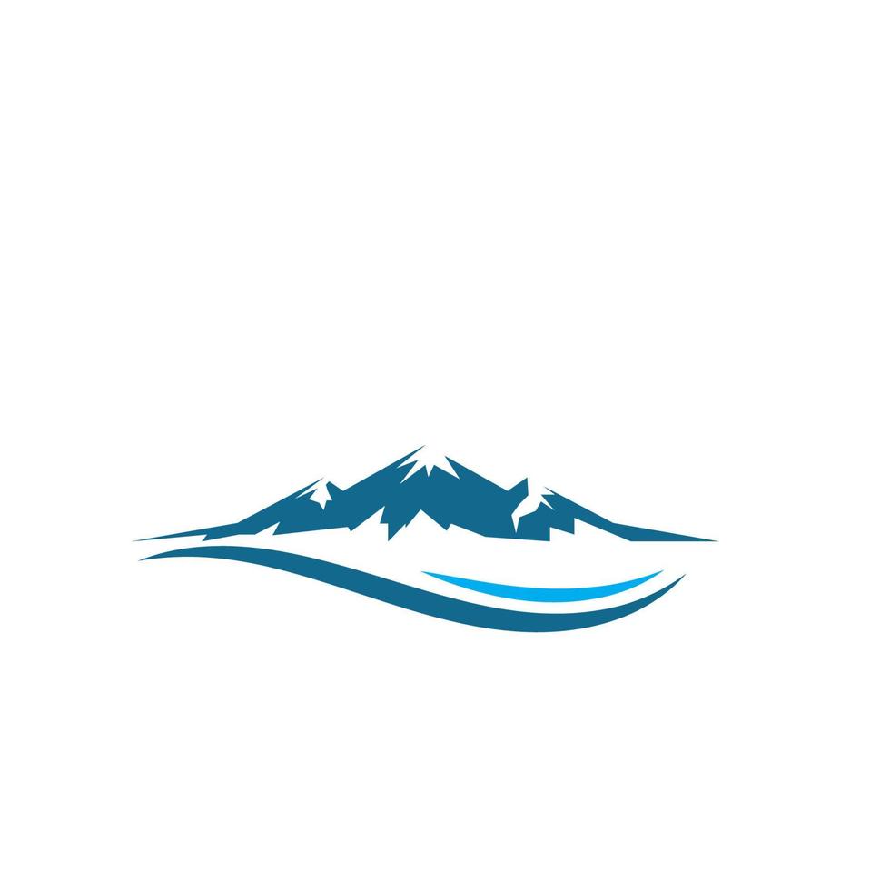 alto montagna icona logo vettore illustrazione design