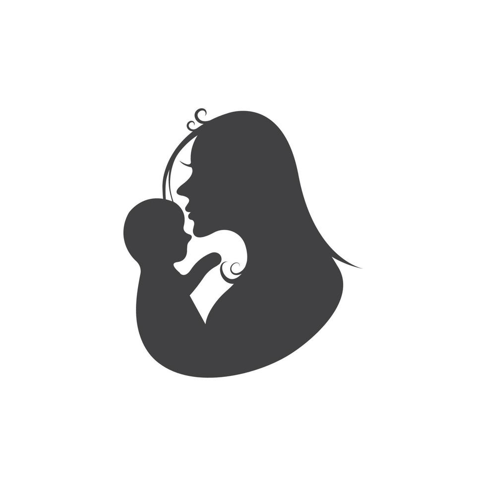 mamma e bambino vettore illustrration design