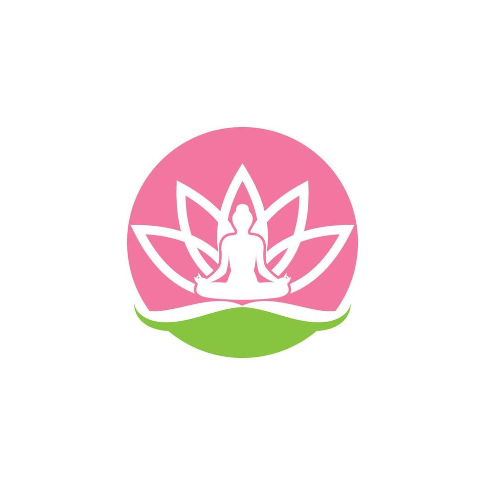 meditazione logo modello vettore icona