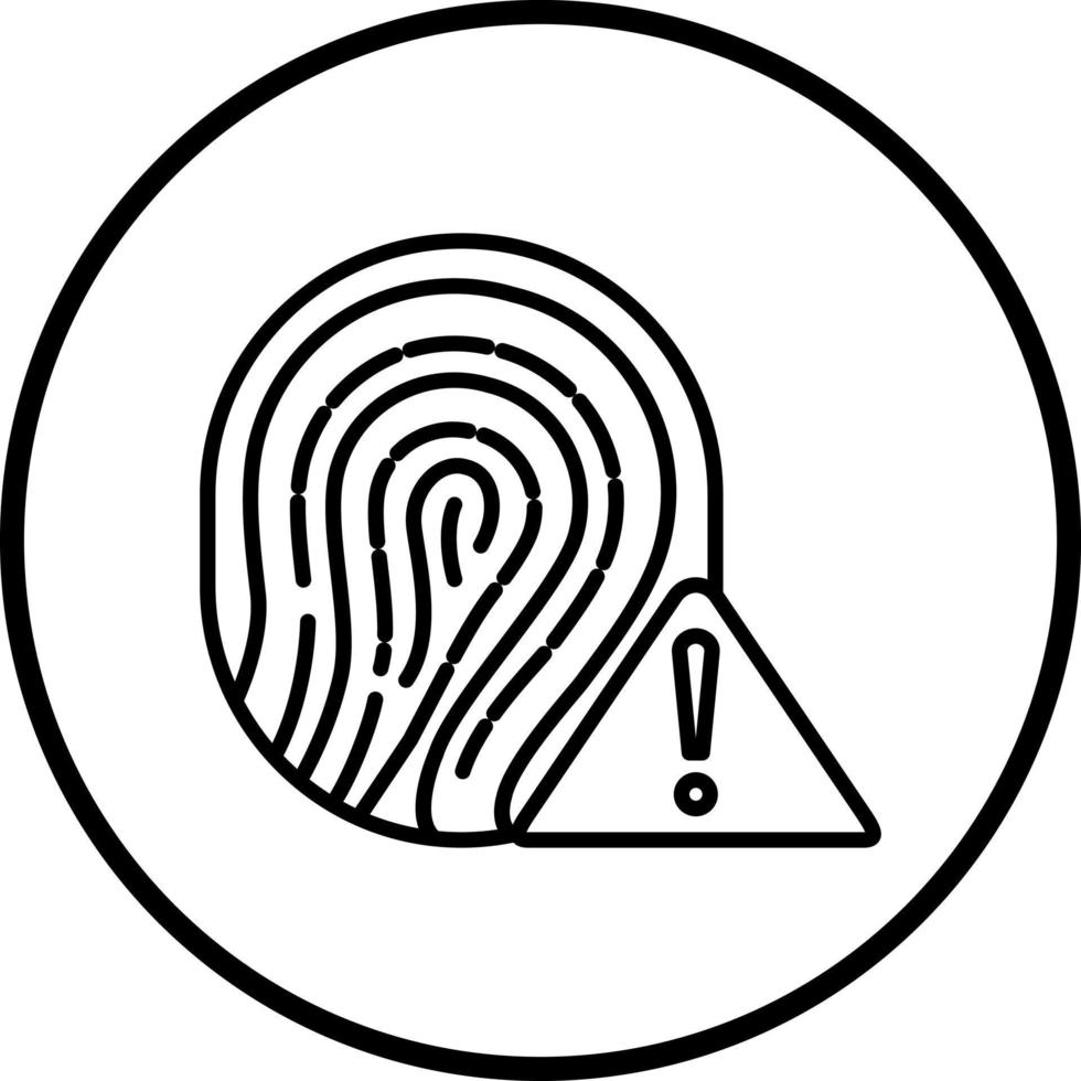 biometrico errore vettore icona stile