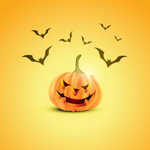 disegno di zucca di Halloween vettore