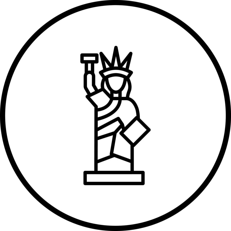 statua di libertà vettore icona stile