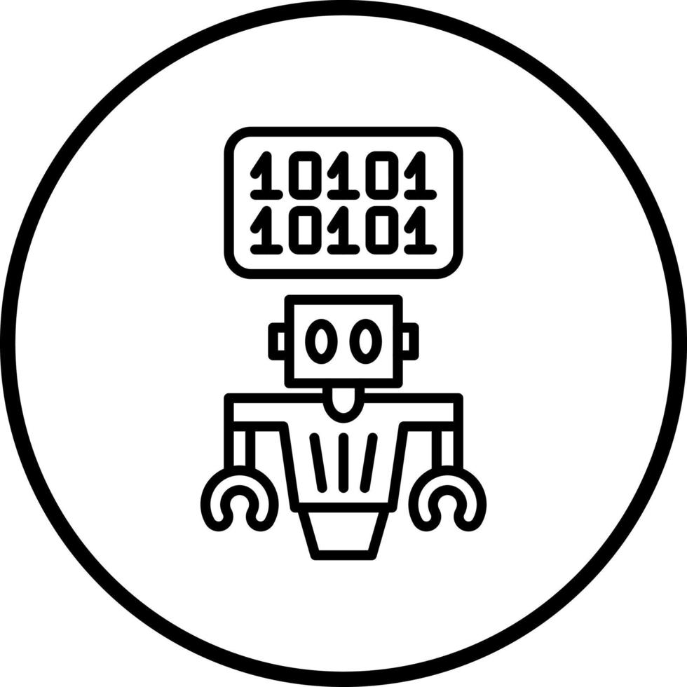 vettore design binario codice vettore icona stile