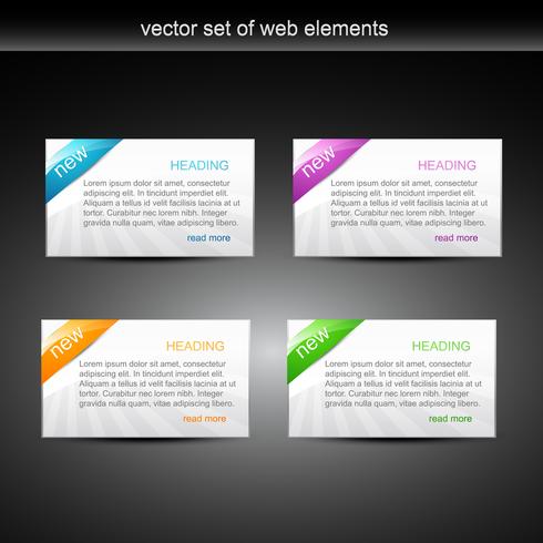 elementi web vettore
