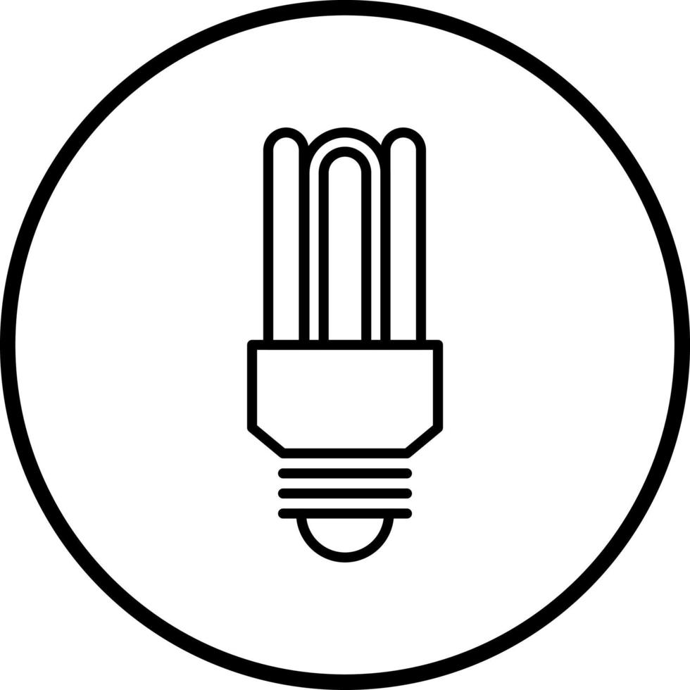 fluorescente leggero lampadina vettore icona stile