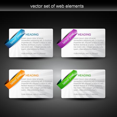 elementi web vettore