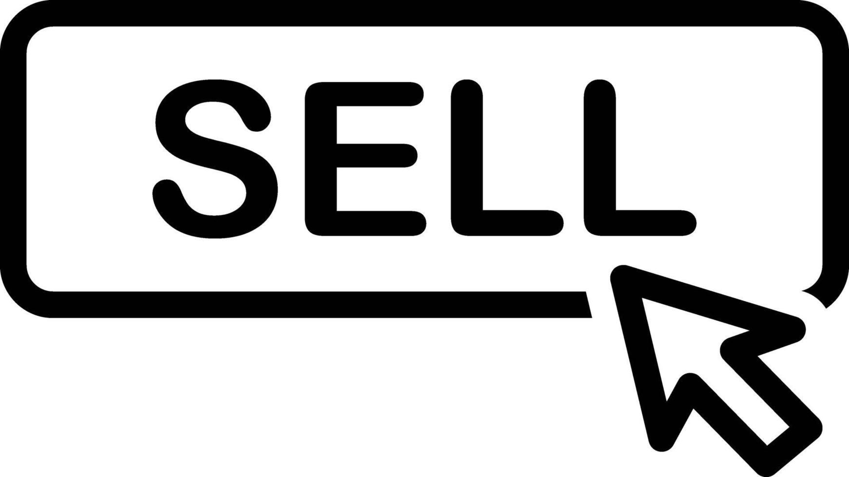 icona della linea per la vendita vettore