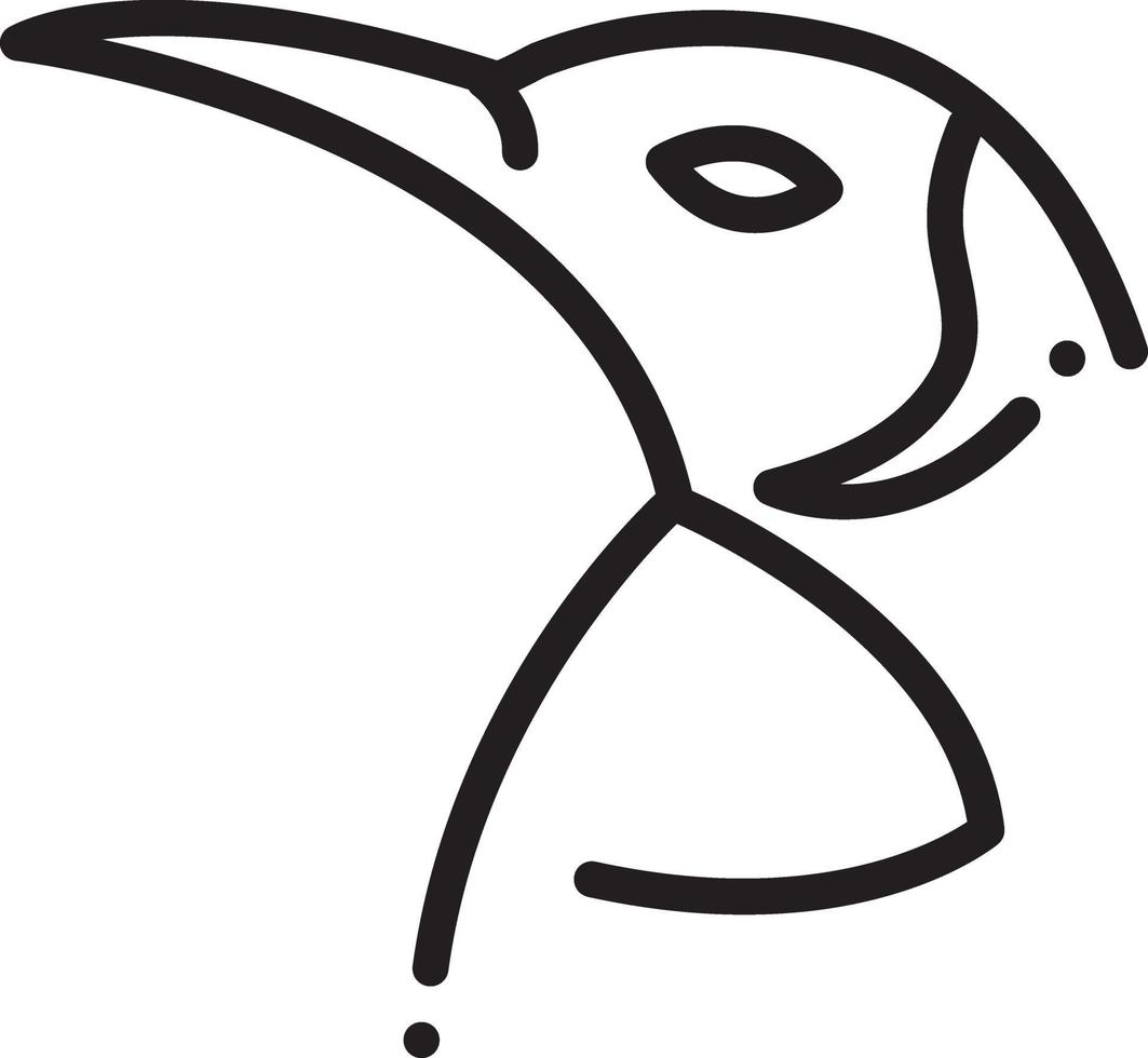icona linea per pinguino vettore