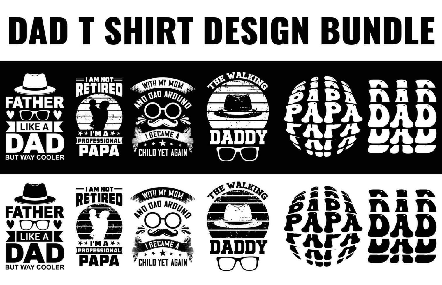 papà, papà, Il padre di giorno t camicia design fascio gratuito scarica vettore