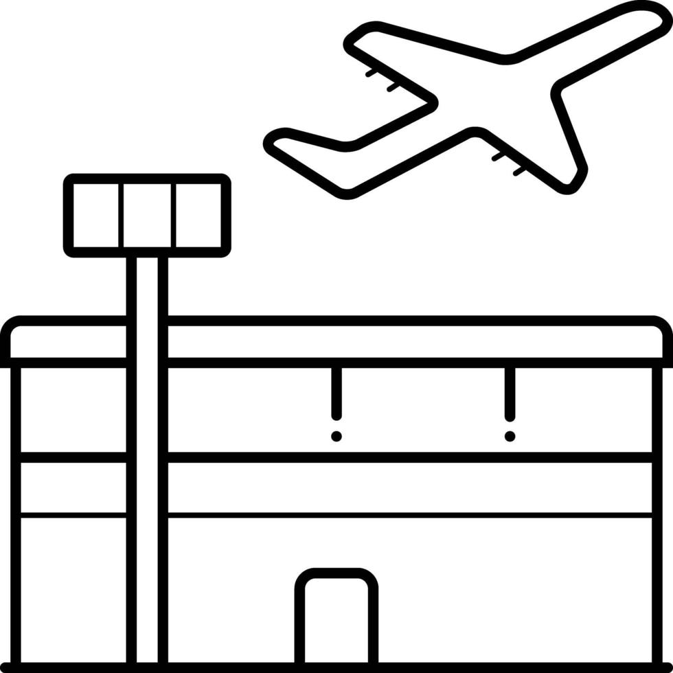 icona linea per aeroporto vettore