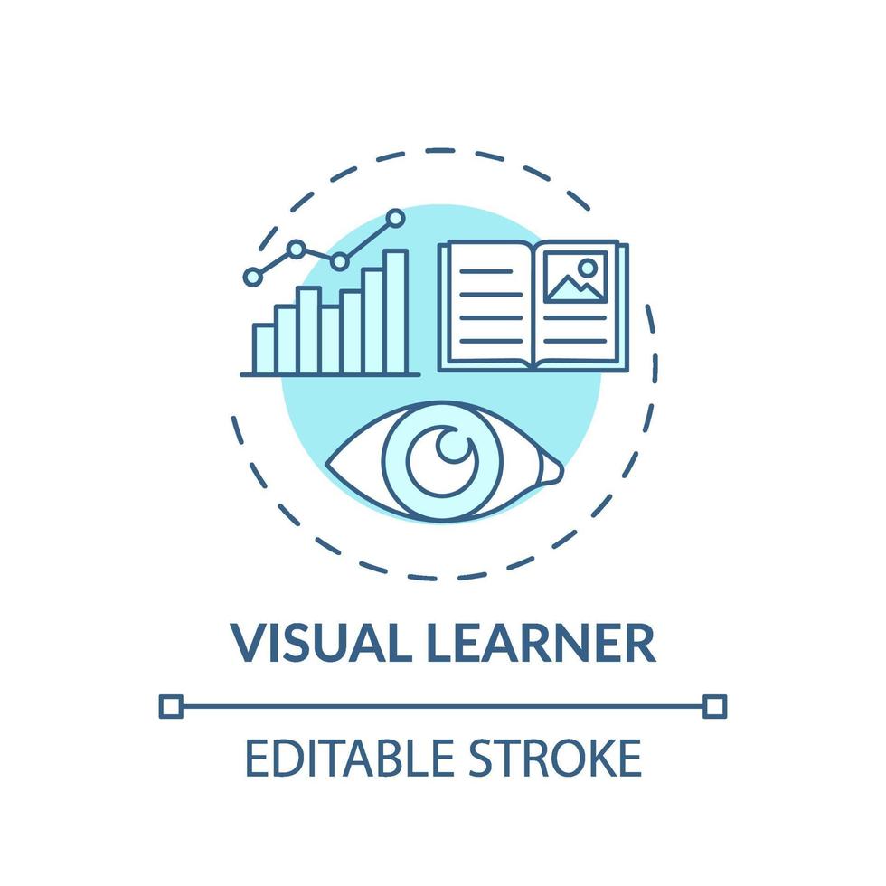 icona di concetto turchese dello studente visuale vettore