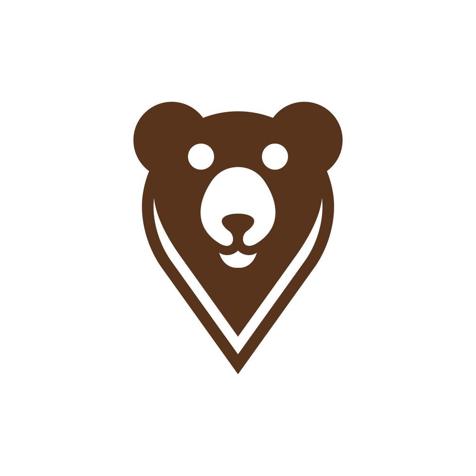 orso perno Posizione unico creativo logo vettore