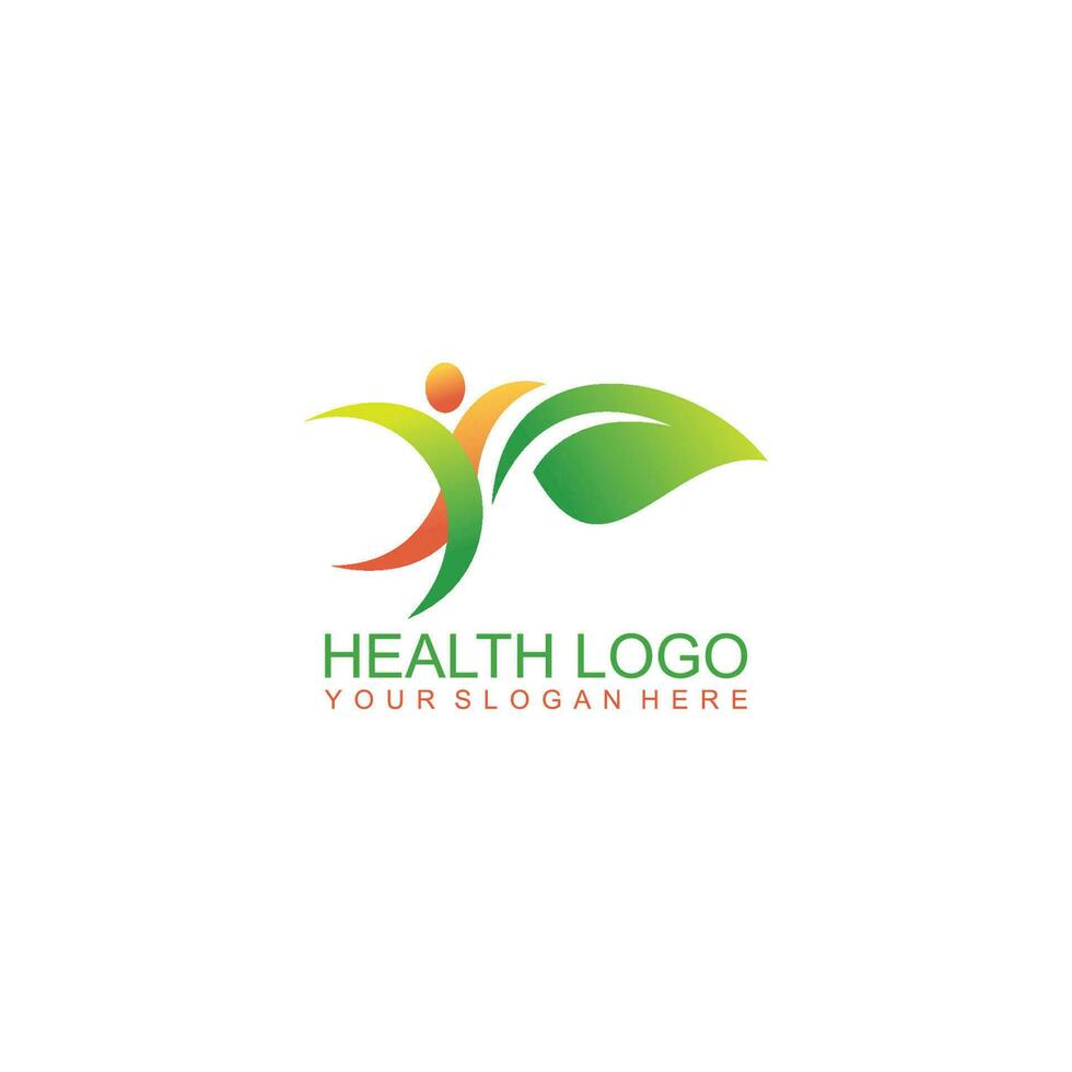 persone e le foglie per naturale vita logo design vettore