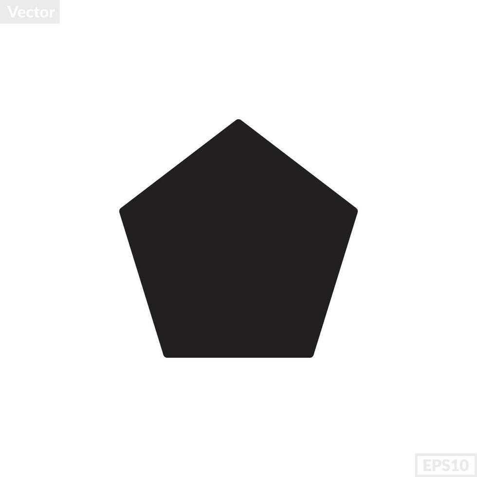 pentagono forma illustrazione vettore grafico