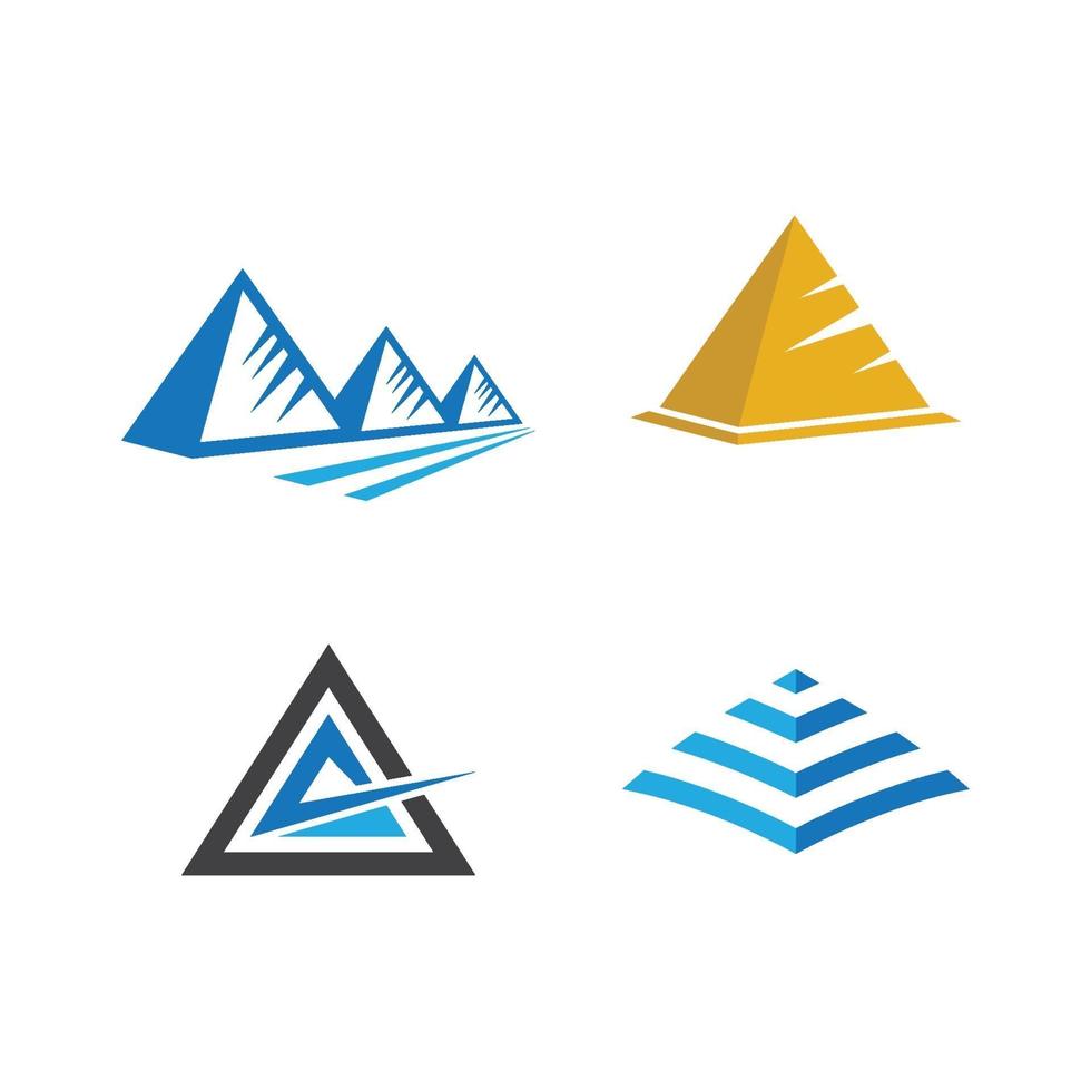 illustrazione delle immagini del logo della piramide vettore