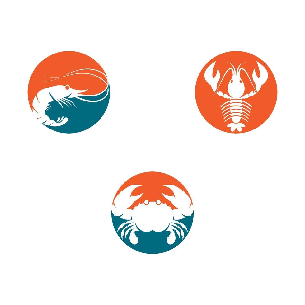 illustrazione di immagini del logo di gamberetti vettore