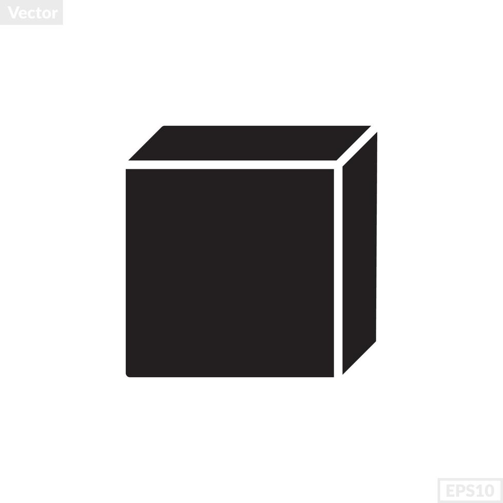 cubo forma illustrazione vettore grafico
