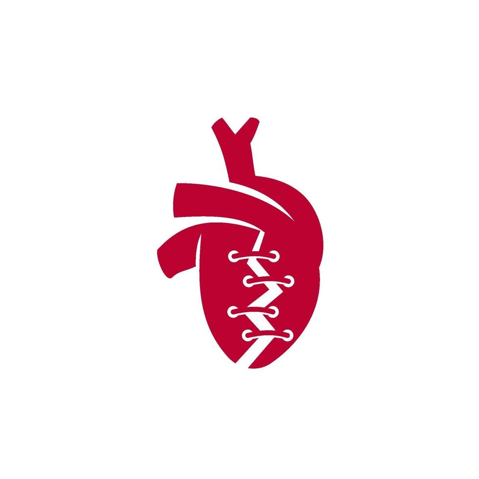 illustrazione di progettazione dell'icona di logo di vettore di rischio di attacco di cuore