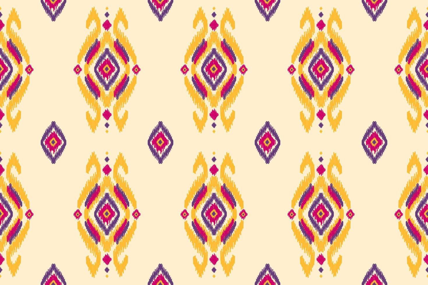 astratto etnico ikat sfondo. geometrico senza soluzione di continuità modello nel tribale. tessuto indiano stile. vettore