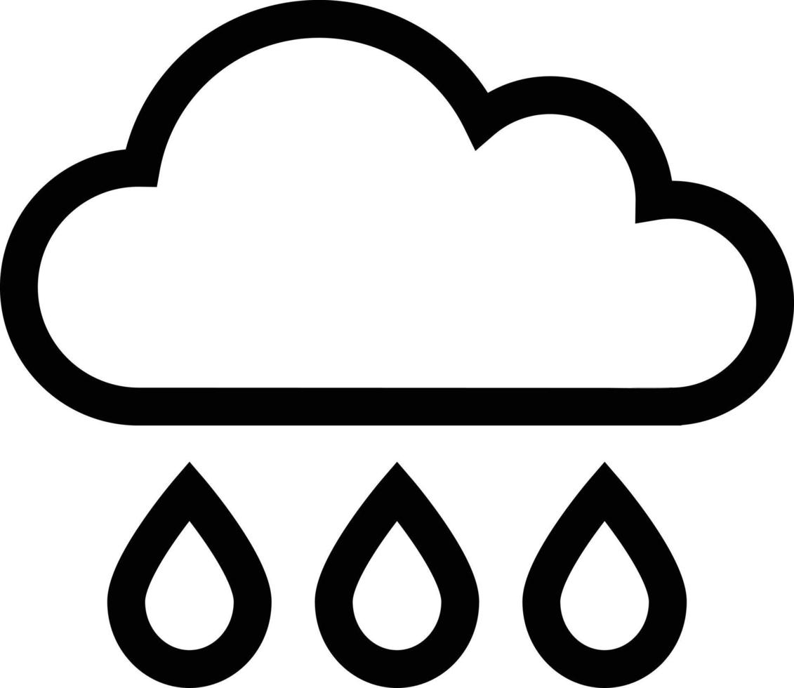 pioggia nube icona vettore. semplice tempo metereologico cartello . nube pioggia icona vettore