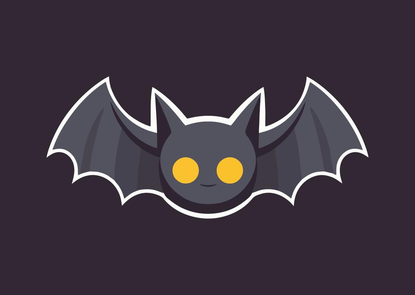 pipistrello vettore icona logo. Halloween pipistrello piatto vettore icona illustrazione