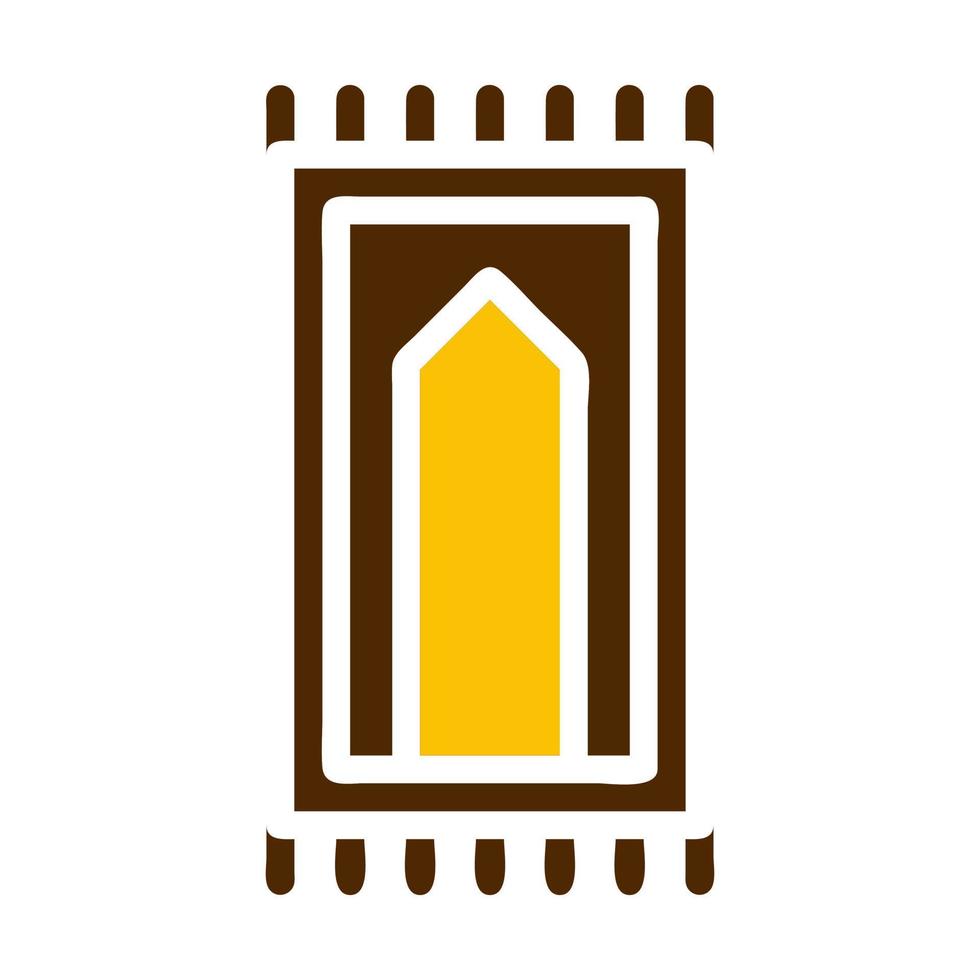 tappeto icona solido Marrone giallo colore Ramadan simbolo Perfetto. vettore