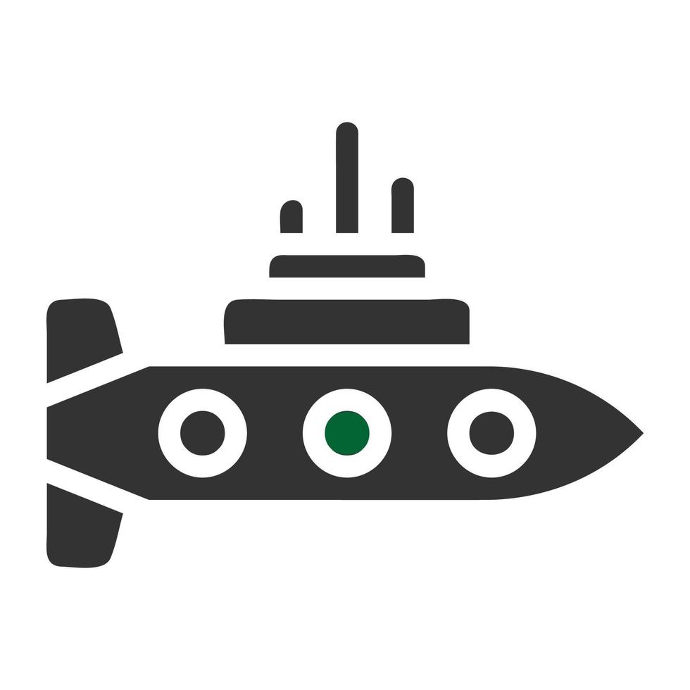 sottomarino icona solido grigio verde colore militare simbolo Perfetto. vettore