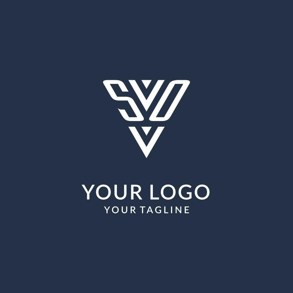 così triangolo monogramma logo design idee, creativo iniziale lettera logo con triangolare forma logo vettore