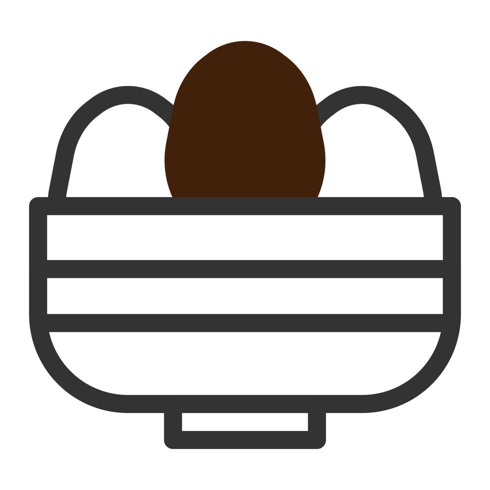 cestino uovo icona duotone grigio Marrone colore Pasqua simbolo illustrazione. vettore