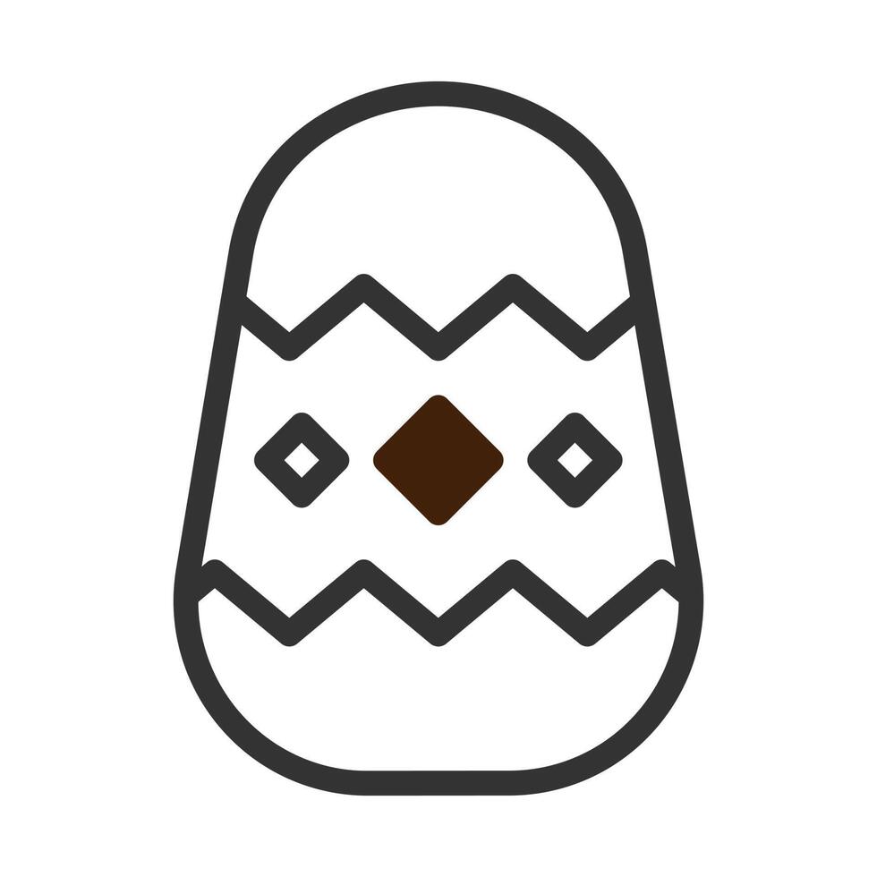 uovo icona duotone grigio Marrone colore Pasqua simbolo illustrazione. vettore