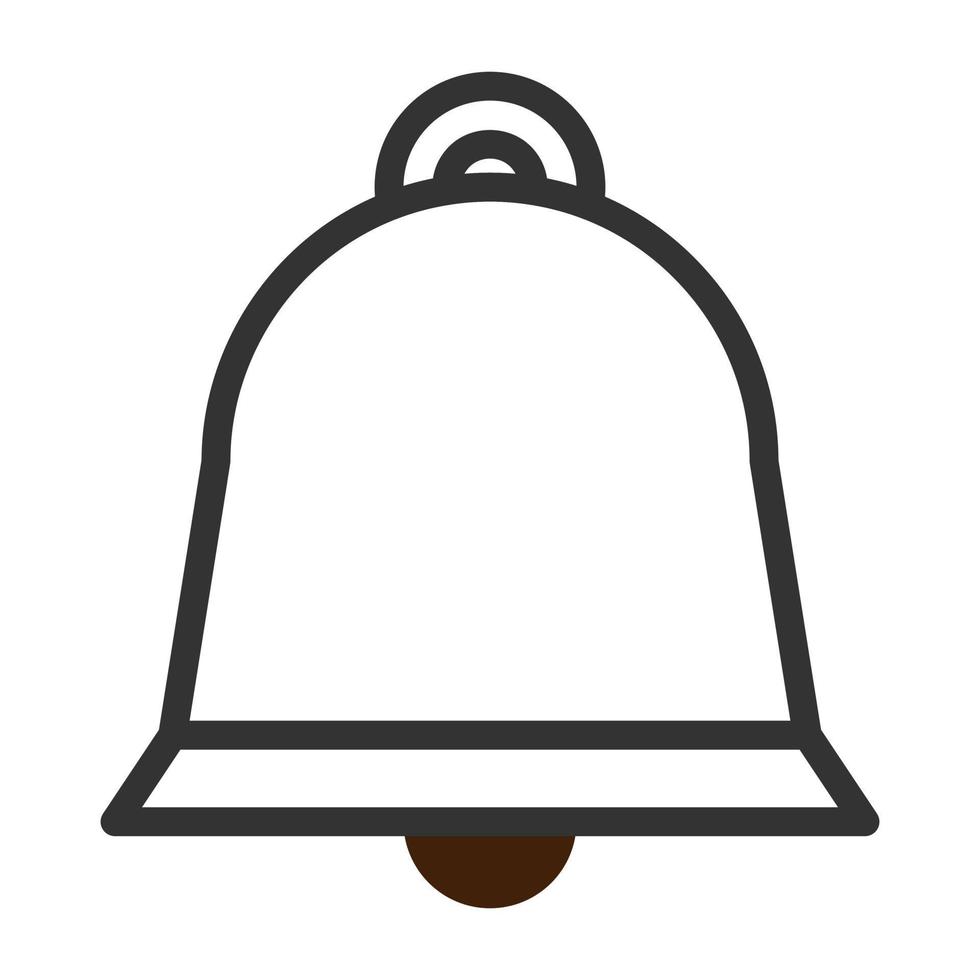 campana icona duotone grigio Marrone colore Pasqua simbolo illustrazione. vettore