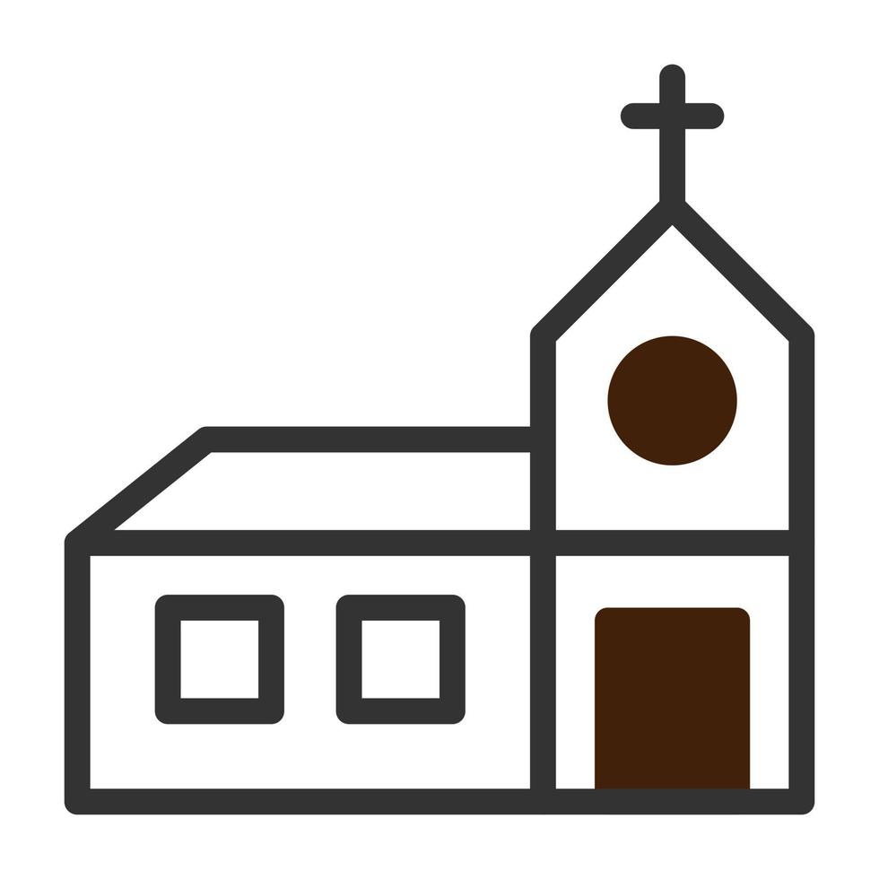 Cattedrale icona duotone grigio Marrone colore Pasqua simbolo illustrazione. vettore