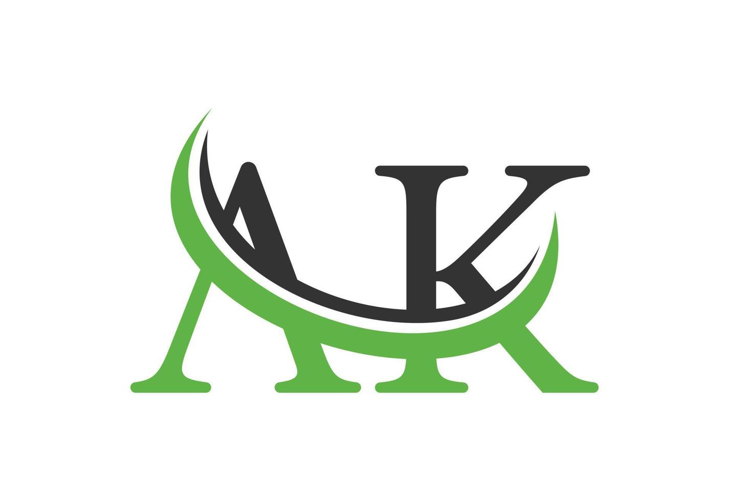 iniziale ak lettera logo disegno, vettore design concetto