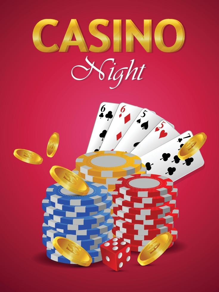 evento brasiliano di invito al casinò con carta da gioco creativa vettore