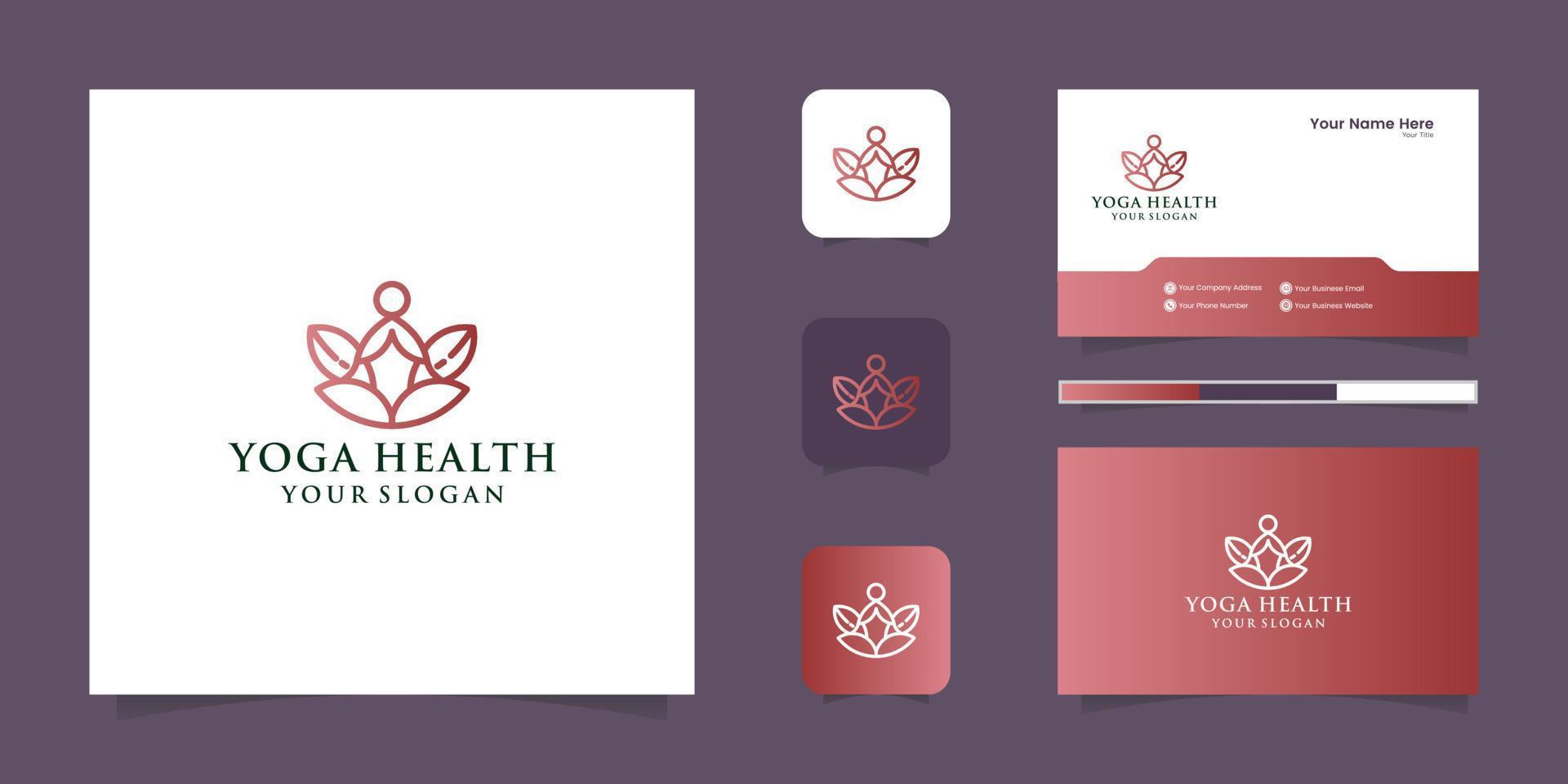 yoga logo design. Salute vettore