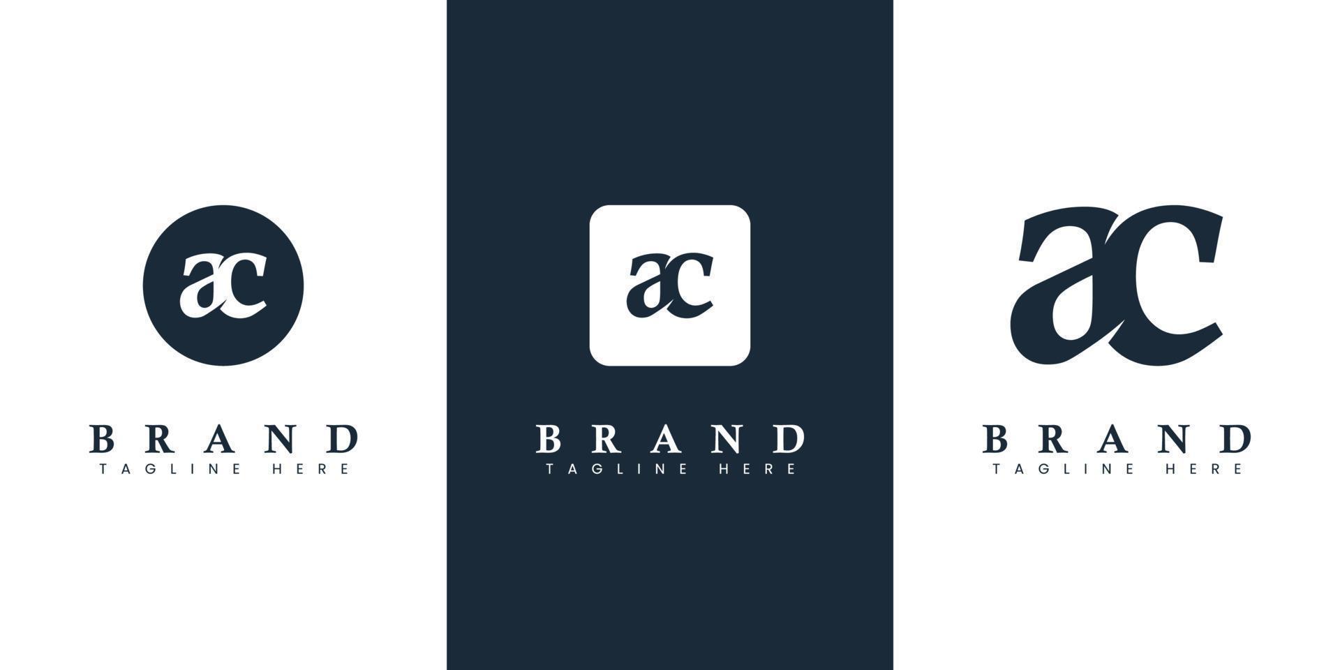 moderno e semplice minuscolo AC lettera logo, adatto per qualunque attività commerciale con AC o circa iniziali. vettore