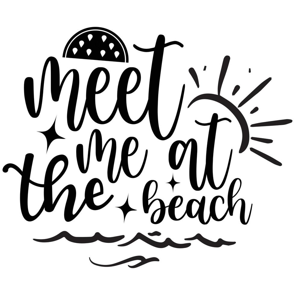 incontrare me a il spiaggia vettore