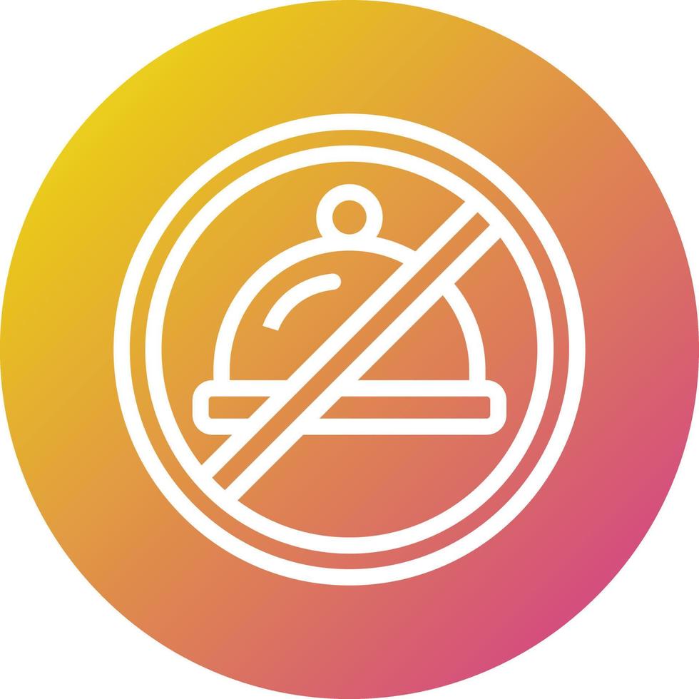 illustrazione del design dell'icona di vettore di non mangiare