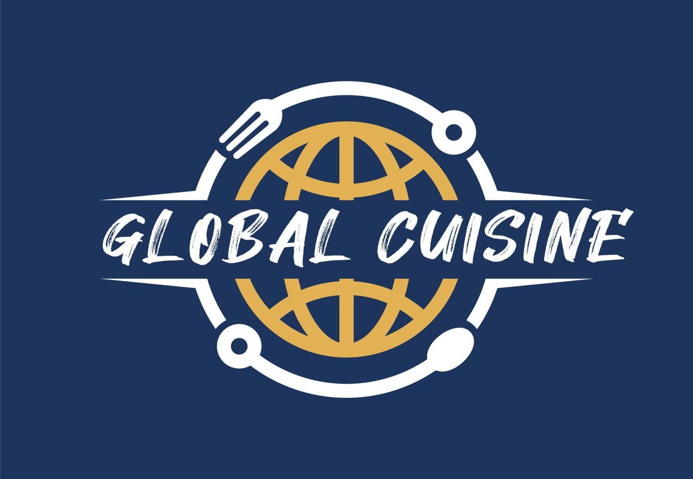 grafico design di globale cucina logo vettore