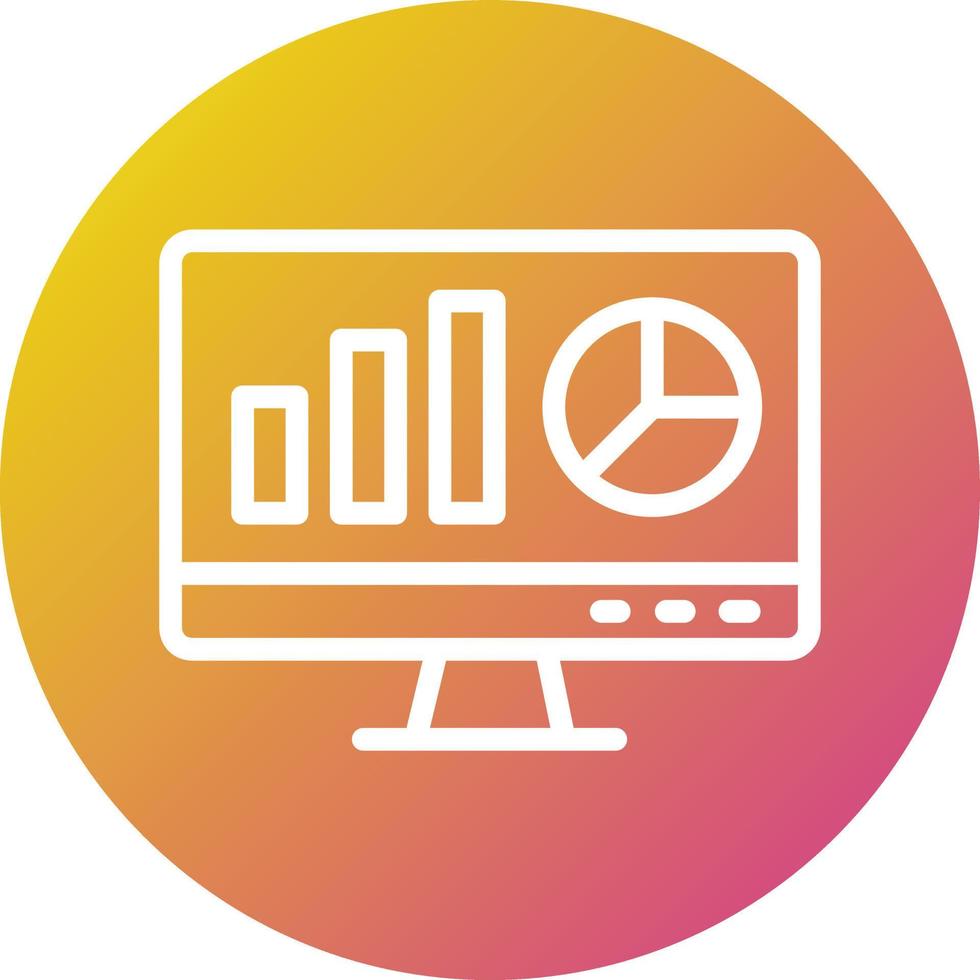 illustrazione del design dell'icona vettoriale del rapporto statistico