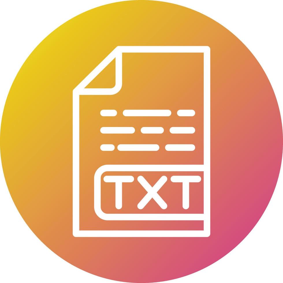 illustrazione del design dell'icona di vettore del file txt