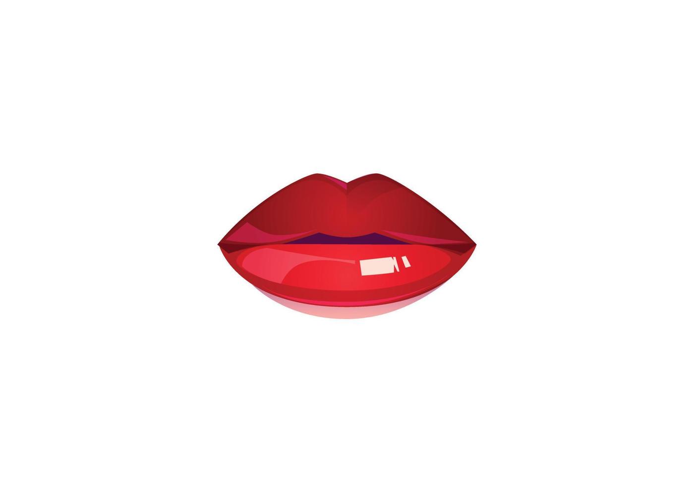 Questo è un' rosso labbra design vettore