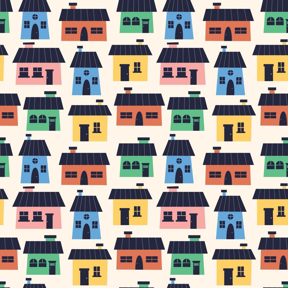 colorato case villaggio modello vettore