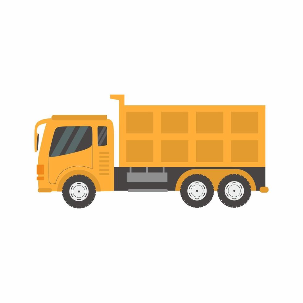 trintin camion trasporto logistico icona vettore isolato su sfondo bianco per il marchio del veicolo. camion di carico per il trasporto di materiale di sabbia. consegna espressa, illustrazione del concetto di camion di spedizione