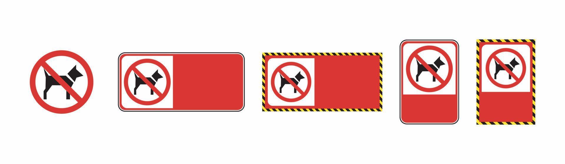 un' cartello proibire il portando di animali vettore