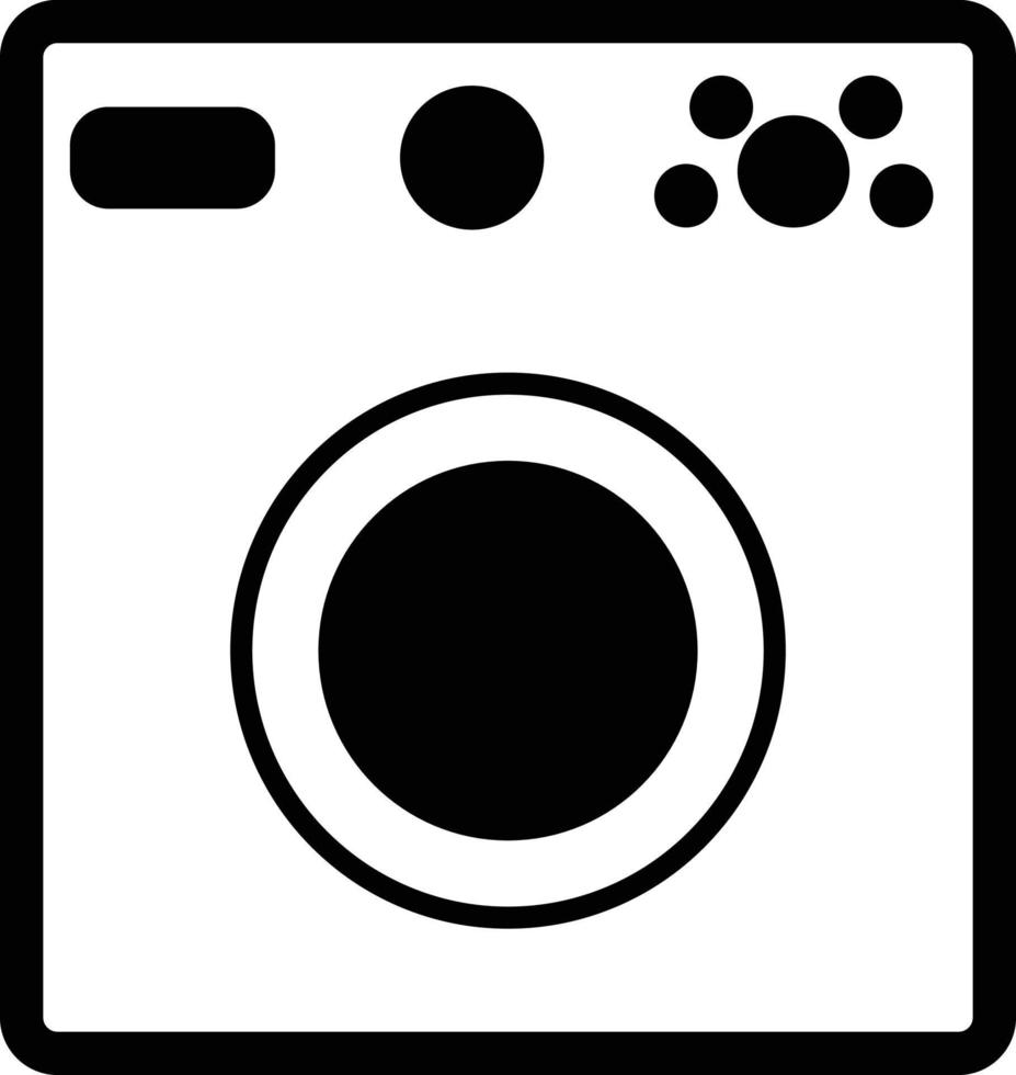 lavaggio macchina icona. elettrico elettrodomestici icona linea stile . vettore illustrazione . lavanderia icona