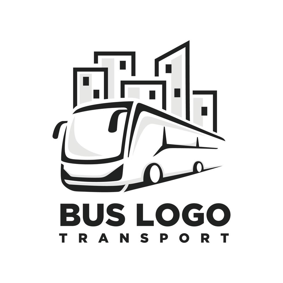 autobus. viaggio autobus logo design vettore