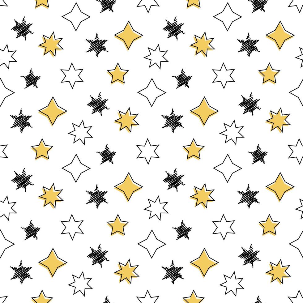 geometrico senza soluzione di continuità modello di stelle su un' bianca sfondo. vettore illustrazione. eps10