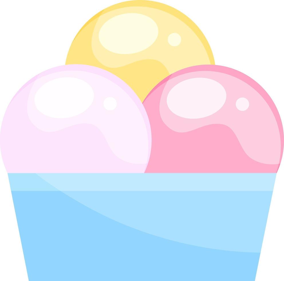 luminosa vettore illustrazione di ghiaccio crema, dolce merenda, strada cibo, dolci per bambini