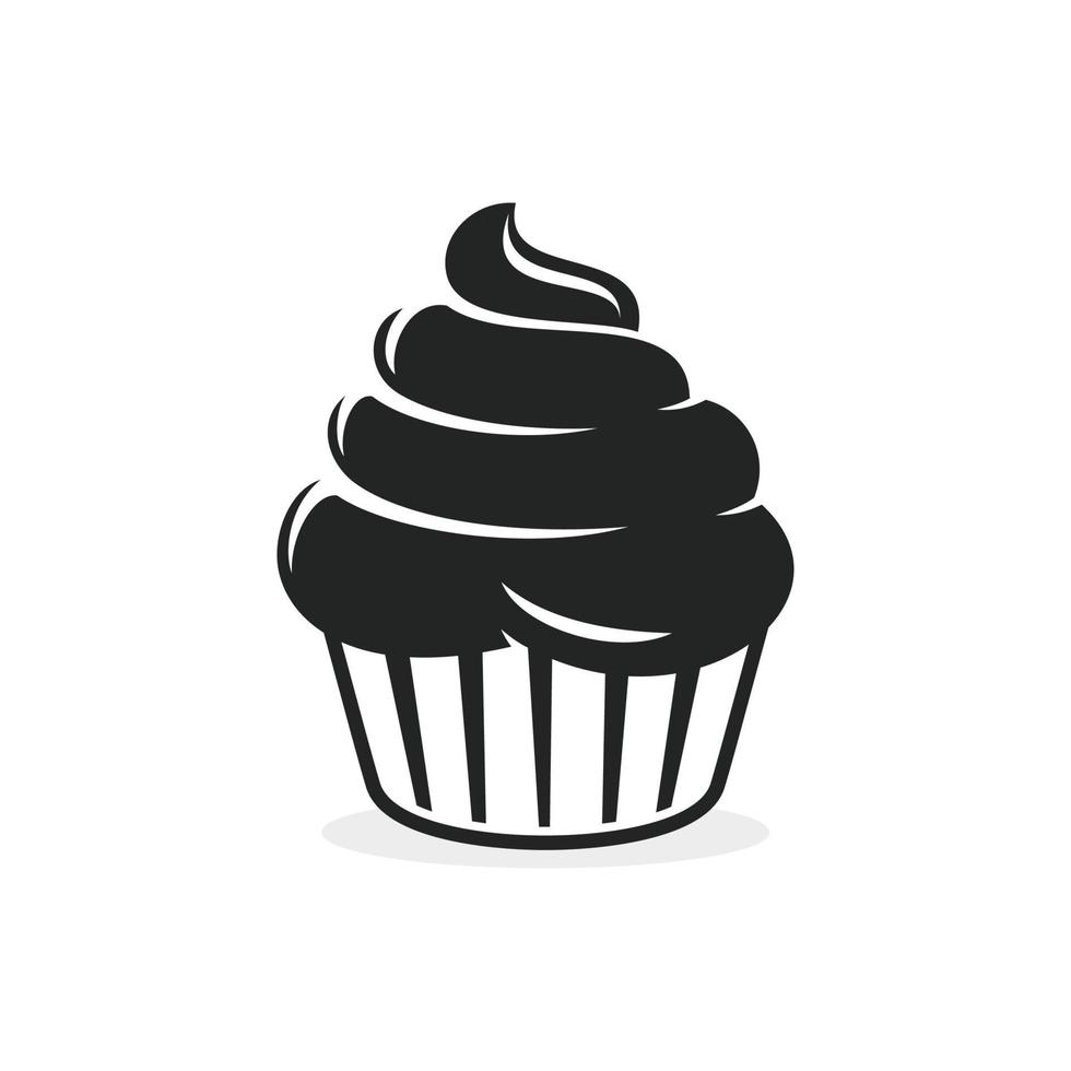Cupcake logo design vettore illustrazione